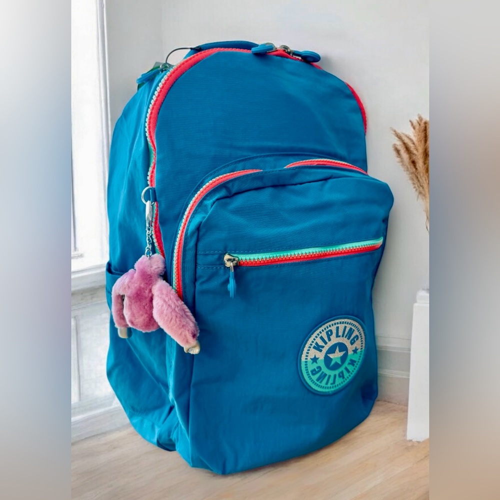 Kipling Seoul Large Printed 15" Laptop Backpack Azure Sky Shade